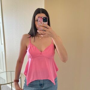 Wild Fable Hot Pink handkerchief top